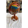 Image 2 : WOOD GLOBE AND WOOD FIGURE