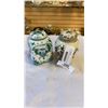 Image 1 : 2 VINTAGE DELFT LIDDED GINGER JARS