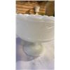 Image 8 : 2 MILK GLASS PEDESTAL BOWLS