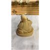 Image 8 : ART GLASS MAGNIFYING GLASS, CARNIVAL GLASS BOWL AND CAST BUDDAH