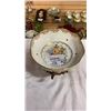 Image 2 : PORCELAIN HAND PAINTED FRENCH MOUNTED BOWL