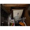 Image 2 : BOX OF MISC HOUSEHOLD ITEMS, SCALE, PICTURES, ETC