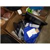 Image 1 : BOX OF MISC ELECTRONICS, MONITORS, HDMI KARAOKE MIXER, ETC