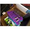 Image 2 : BOX OF ASSORTED HOUSEHOLD ITEMS, NEW LED FLOOD LIGHTS, MOP HEADS, ETC