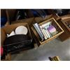 Image 1 : LOT OF HOUSEHOLD CHARGERS, BOOKS, ETC