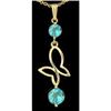 Image 1 : 14KY Gold Genuine Blue Topaz Butterfly Pendant