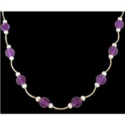 14KY Gold (not plated) Genuine Amethyst Pearl 