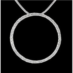 14KW Gold Diamond Circle of Love Pendant