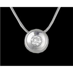 14KW Gold Diamond Solitaire Pendant