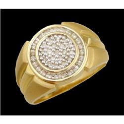 10KY Gold .40ct Diamond Circle Men's Ring