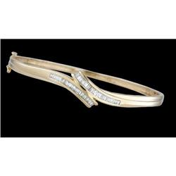 14KY Gold .50ct Diamond Bangle Bracelet