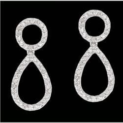 14KW Gold Pear Drop Diamond Earrings