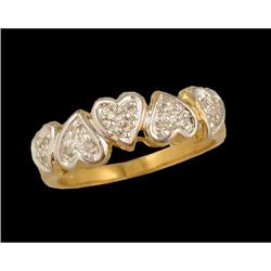 14KY Gold Heart Diamond Ring