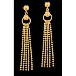 14KY Gold (not plated) Tassel Earrings