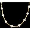 Image 1 : 14KY Gold Natural Pearl One Strand Necklace