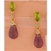 Image 1 : 14KY Gold Multi Color/Diamond Dangling Earring