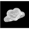 Image 1 : 14KW Gold Floating Diamond Heart Ring