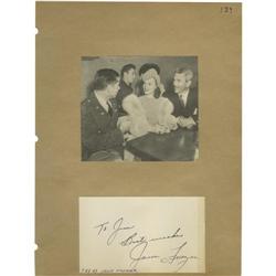 Jane Frazee/Charles Coburn Autographs 