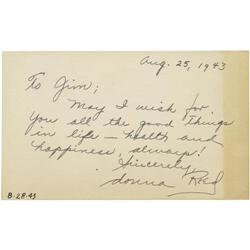 Donna Reed/Akim Tamiroff Autographs 