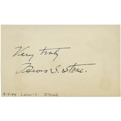 Lewis Stone/Carol Thurstin Autographs 