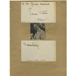 Sidney Toler and Others Autograph Selection 