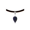 Genuine 13.01 ctw Sapphire & Diamond Necklace 14KT White Gold - REF-42Y4F
