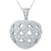 Natural 0.84 CTW Diamond Necklace 14K White Gold - REF-136R8K