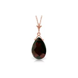 Genuine 5.1 ctw Garnet Necklace 14KT Rose Gold - REF-22Y2F