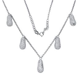 Natural 2.24 CTW Diamond Necklace 18K White Gold - REF-186Y3N
