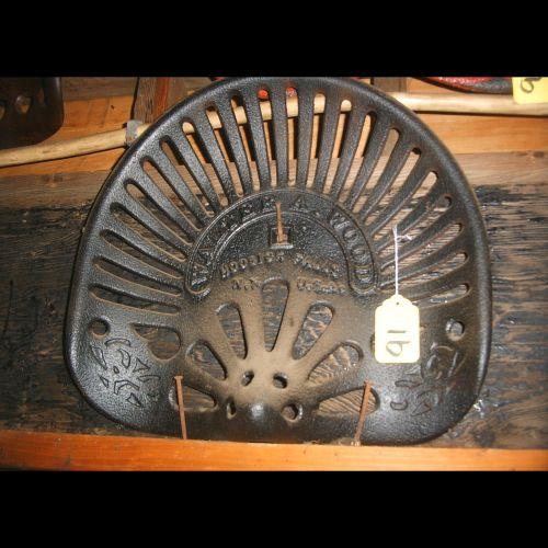 Cast Iron Tractor Seat Walter A. Wood Hoosick Falls Ny USA