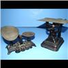 Image 1 : Fairbanks Scale Black Cast Iron Fairbanks Scale with flat top.  Small Cast Iron Scale with small wei