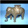 Image 1 : Elephant with Howah Cast Iron Mechanical Bank Excellent Condition Weight 2 1/4 lbs.  