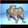 Image 2 : Elephant with Howah Cast Iron Mechanical Bank Excellent Condition Weight 2 1/4 lbs.  