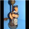 Image 1 : Popeye Spelter Lamp cold painted Flaking on lamp  11 1/2 " high.