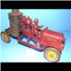 Image 1 : 10" Red Fire Pumper Cast Iron Car