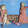 Image 1 : 10 China Dolls 10 Bisque dolls Made in Japan on 2 Angels 1 lb. 8"