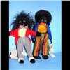 Image 1 : 2 Golliwogs Merrythought, etc. 2 Golliwogs 12" Merrythought Tag on Foot Dolly Land Golly HY120 54 of