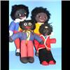 Image 1 : 4 Early Golliwogs Group of four early golliwogs measuring 11", 12", and two at 13".  Very good condi