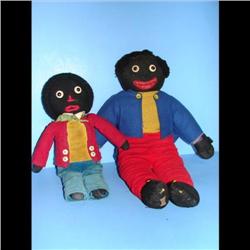 2 Early Golliwogs 2 Early Golliwogs 19" and 13". Very good condition.  Weight 2 lbs.