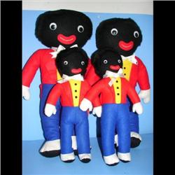 4Golliwogs Group of 4 Golliwogs measuring 2 at 22  and 2 at 16 .  Very good condition.  Weigh 4.5 lb