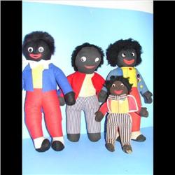 Group of 4 Early Golliwogs Group of 4 Early Golliwogs.  13  Mr. Golly on foot, 16  golly with stripe