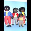 Image 1 : Group of 4 Early Golliwogs Group of 4 Early Golliwogs.  13" Mr. Golly on foot, 16" golly with stripe