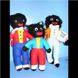 3 Golliwogs Group of three Golliwogs