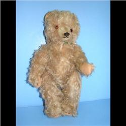 Hermann Teddy Bear Hermann Teddy Bear with replaced pads, jointed arms, legs and head.  58/94 Glass 