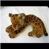 Image 1 : Tiger Plush Toy Unmarked Tiger 8 1/2" long.  Steiff Quality.  Weight  1/2 lb.