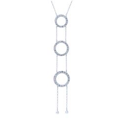 Natural 0.76 CTW Diamond Necklace 14K White Gold - REF-68M4F