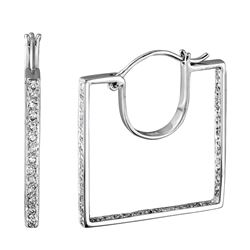 Natural 0.56 CTW Diamond Earrings 14K White Gold - REF-71W3H