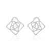 Image 1 : Natural 0.94 CTW Diamond Earrings 14K White Gold - REF-96K3R