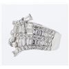 Image 1 : Natural 2.03 CTW Baguette & Diamond Ring 18K White Gold - REF-268N2Y
