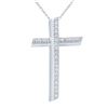 Image 1 : Natural 0.24 CTW Diamond Necklace 14K White Gold - REF-58N5Y